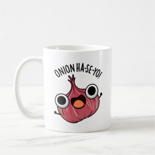 Caneca De Café Onion Ha-se-yo Funny Coreano Pun