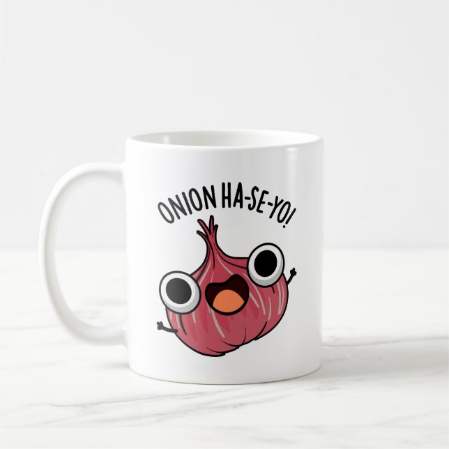Caneca De Café Onion Ha-se-yo Funny Coreano Pun (Esquerda)