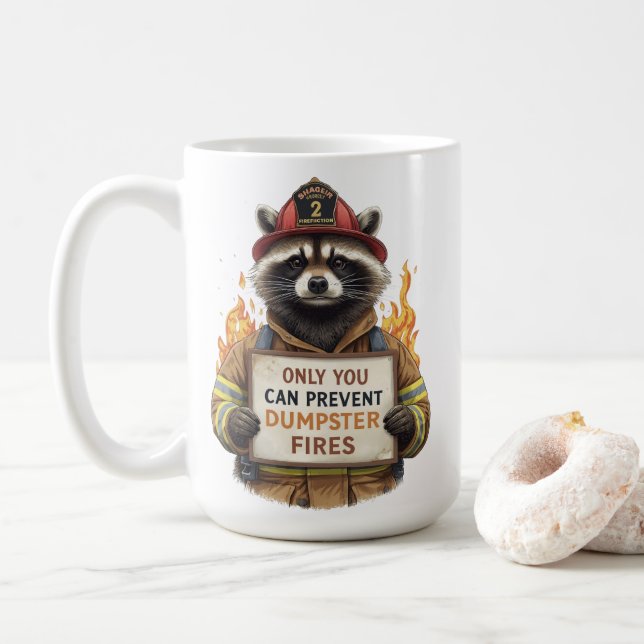 Caneca De Café Only You Can Prevent Dumpster Fires (Com Donut)