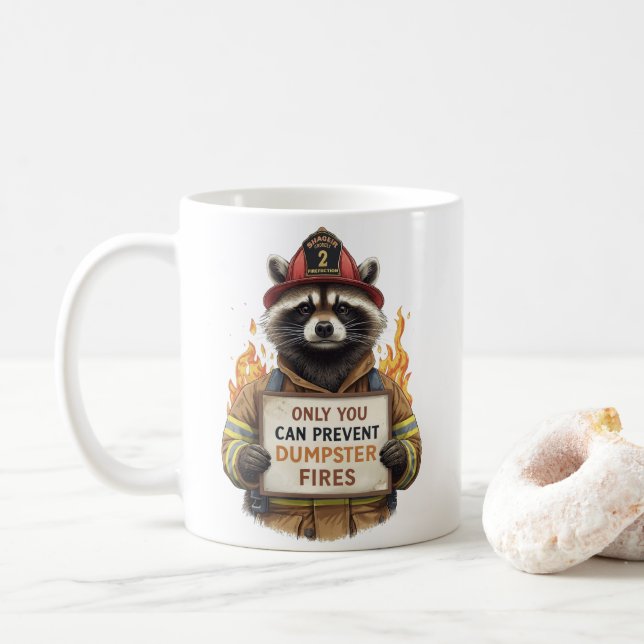 Caneca De Café Only You Can Prevent Dumpster Fires (Com Donut)