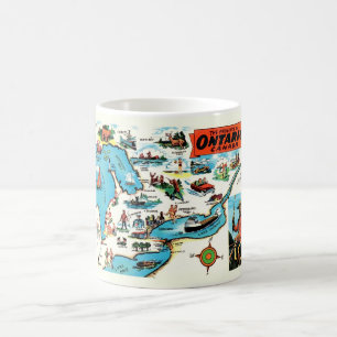 Caneca De Café Ontario Map Mug
