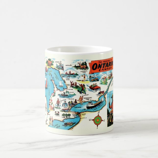 Caneca De Café Ontario Map Mug (Centro)
