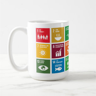 Caneca De Café ONU 17 Objetivos de Desenvolvimento Sustentável