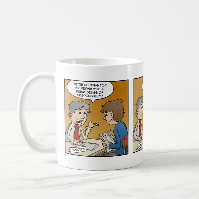 Caneca De Café Op zoek naar iemand met veel verantwoordelijkheid (Esquerda)