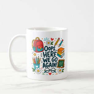 Caneca De Café Opa... Aqui Vamos Nós de Novo Desenho Divertido de