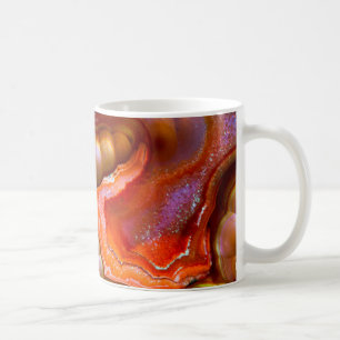 Caneca De Café Opala de Fogo iridescente vermelha