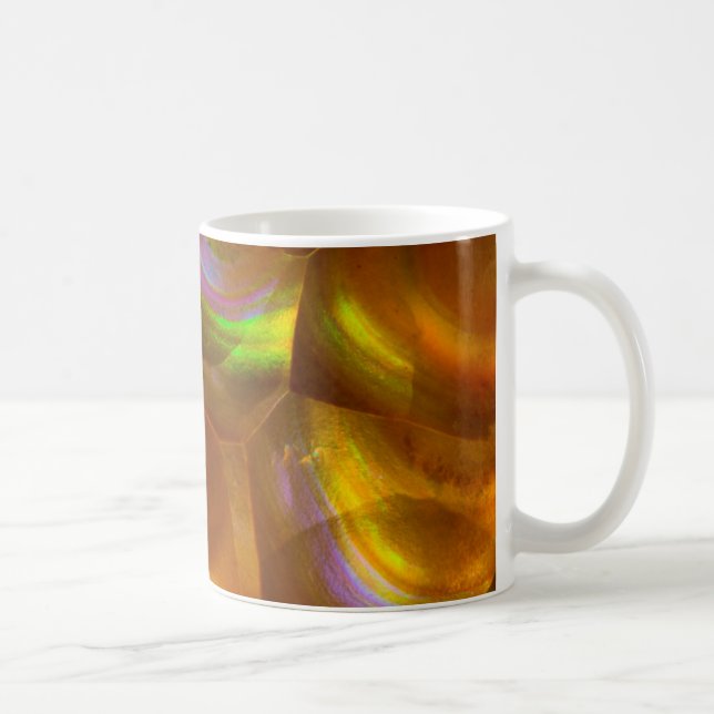Caneca De Café Opala de fogo laranja iridescente (Direita)