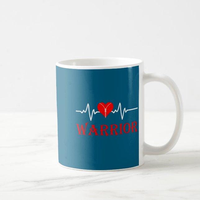 Caneca De Café Open Heart Surgery Recovery Survivor Heart Warrior (Direita)