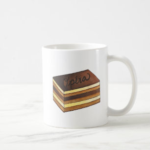Caneca De Café Opéra Cake French Paistry Patisserie Dessert Comid