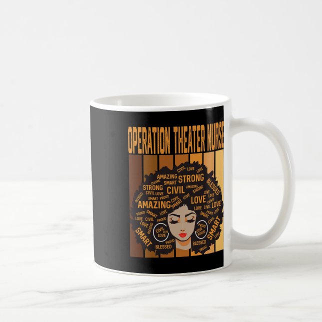 Caneca De Café Operação Enfermeira de Teatro História Negra Poder (Direita)