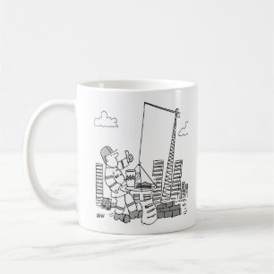 Caneca De Café Operador de Guindaste de Obra