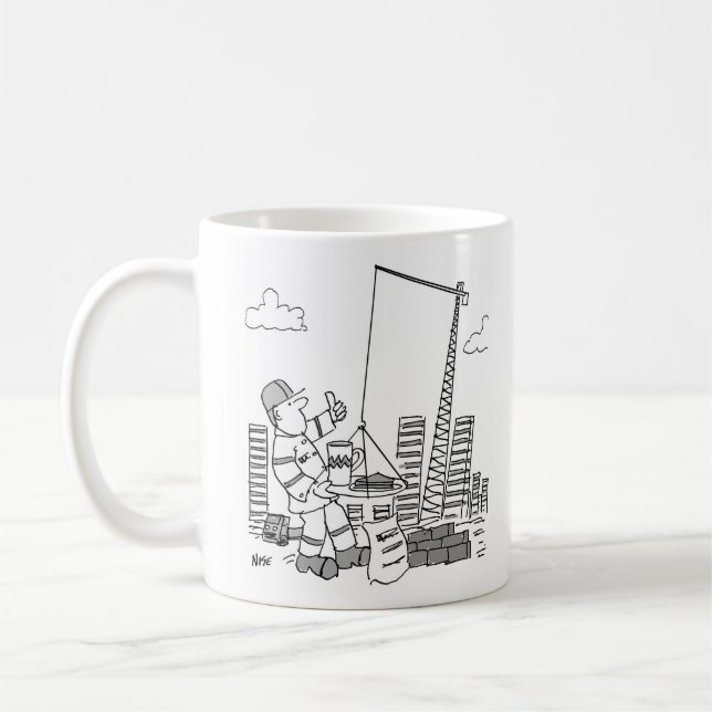 Caneca De Café Operador de Guindaste de Obra (Esquerda)