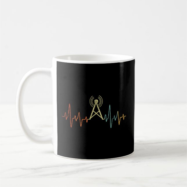 Caneca De Café Operador de Rádio Ham Vovô Pai Rádio Amador (Esquerda)