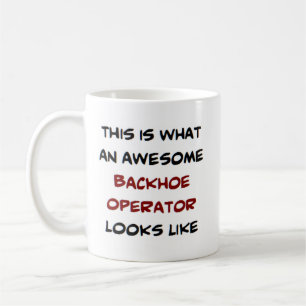 Caneca De Café operador incrível de backhoe