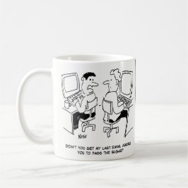 Caneca De Café Operadores de Computador Enviam e-mails Solicitand