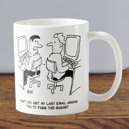 Caneca De Café Operadores de Computador Enviam e-mails Solicitand