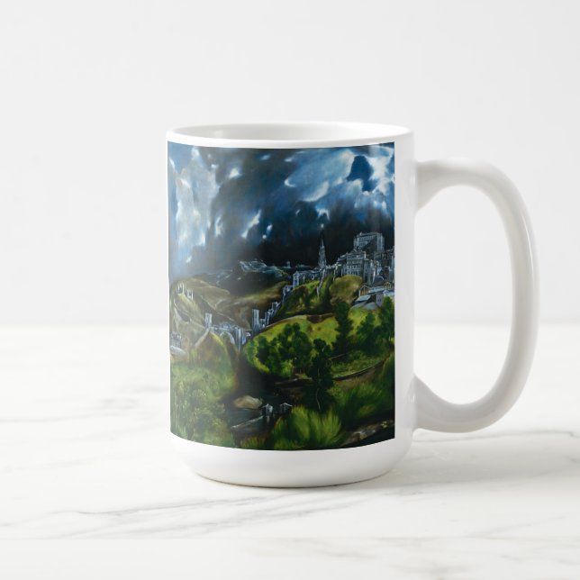 Caneca De Café Opinião de El Greco de Toledo (Direita)