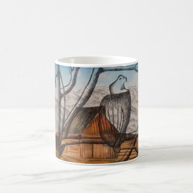 Caneca De Café Opinião de olho de pássaros (Centro)