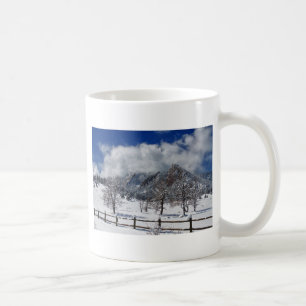 Caneca De Café Opinião nevado da paisagem de Boulder Colorado