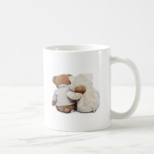 Caneca De Café Opinião traseira dois ursos de ursinho que