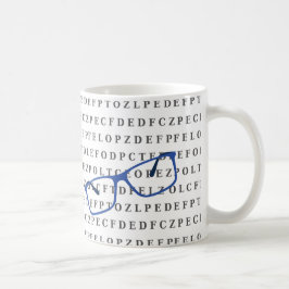 Caneca De Café Óptico Testador de Vista e Óculos