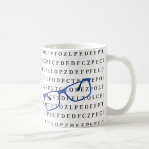 Caneca De Café Óptico Testador de Vista e Óculos