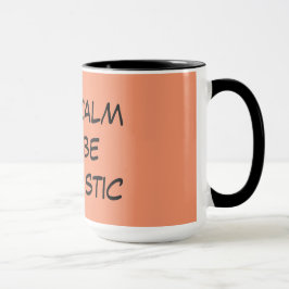 Caneca de café optimista das citações