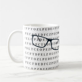 Caneca De Café Optometrist Optician Eye Test Chart and Specs 