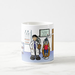 Caneca De Café Optometrista - Cartoon masculino por PrintedPerfec