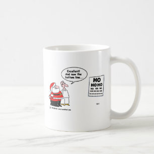 Caneca De Café Optometrista Engraçado e Papais noeis Cartoon de N