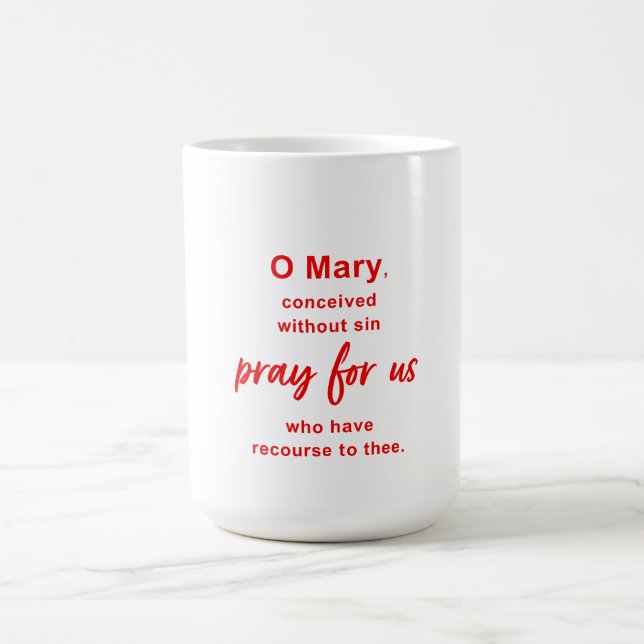 Caneca De Café Oração a Maria (Centro)