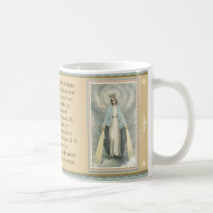 Caneca De Café Oração abençoada de Memorare da Virgem Maria