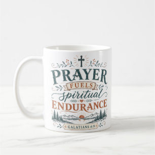 Caneca De Café Oração Alimenta a Resistência Espiritual Citação C