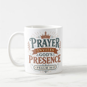Caneca De Café Oração Convida a Presença de Deus Citação Cristã