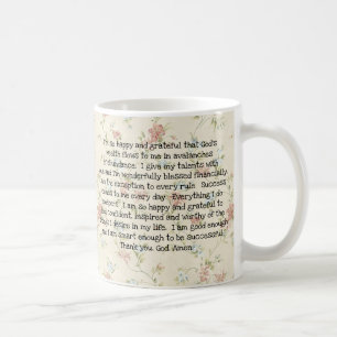 Caneca De Café Oração da Prosperidade para Abundância