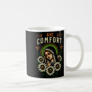Caneca De Café Oração da Virgem Maria Dê Conforto Cristão Reza a