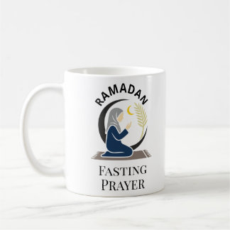 Caneca De Café Oração de Jejum do Ramadão Mulher Hijab Gráfico Is