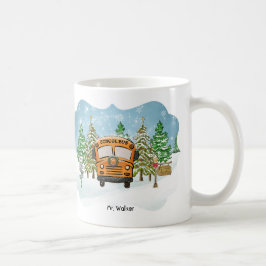 Caneca De Café Oração de Natal do Motorista de Ônibus Escolar Per