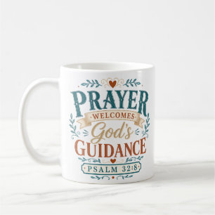 Caneca De Café Oração Deseja a Orientação de Deus Citação Cristã