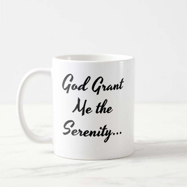 Caneca De Café Oração "Deus Conceda-me a Serenidade" (Esquerda)