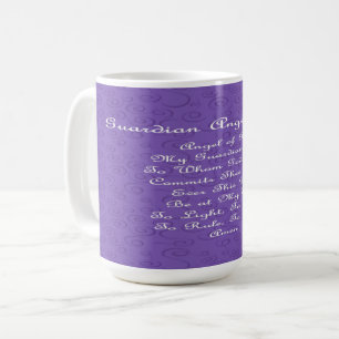 Caneca De Café Oração do Anjo da Guarda Roxo