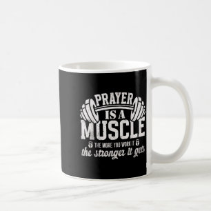 Caneca De Café Oração É Um Músculo Citação de Ginásio de Fitness