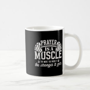 Caneca De Café Oração É Um Músculo Citação de Ginásio de Fitness