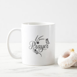 Caneca De Café Oração - Fé e Cristão Floral