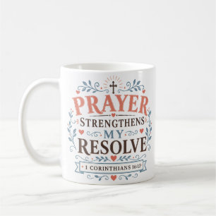Caneca De Café Oração Fortalece Minha Determinação Citação Cristã