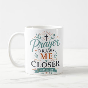 Caneca De Café Oração Me Aproxima Citação Cristã