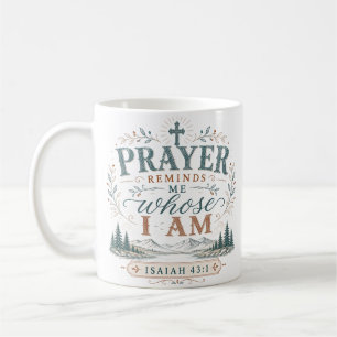 Caneca De Café Oração Me Lembra De Quem Eu Sou Citação Cristã