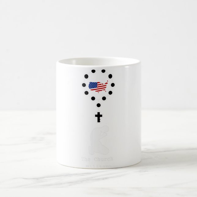Caneca De Café Oração Soldado Rosary Miçanga Estados Unidos Ameri (Centro)