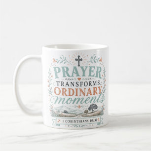 Caneca De Café Oração Transforma Momentos Ordinários Citação Cris