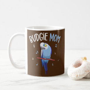 Caneca De Café Oradora do Orçamento Mãe Parakeet Budgerigar Mulhe